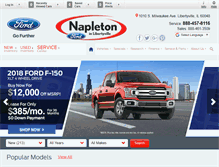 Tablet Screenshot of napletonfordlibertyville.com
